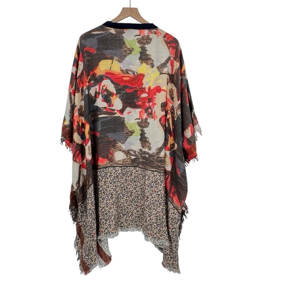 Anthropologie x Conditions Apply Vinario Duster Kimono Multicolor Cheetah | OS - Picture 6 of 13